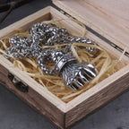 stainless steel Gothic Pendants Fist Necklace Cool Street Style Necklaces For Men Collar Hombre Neck Chains Punk