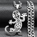 Gecko Statement Chain Necklace — Stainless Steel