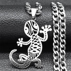 Gecko Statement Chain Necklace — Stainless Steel