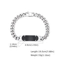 Casual Men's Thick Chain Bracelet,Never Fade Stainless Steel Wristband,New Punk Jewelry Gift