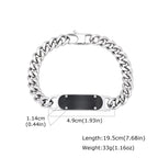 Casual Men's Thick Chain Bracelet,Never Fade Stainless Steel Wristband,New Punk Jewelry Gift