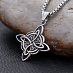 Viking Witch Knot Pendant — Stainless Steel