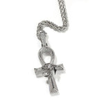 Shining Iced Out Ancient Egyptian God Eye of Horus Cross Pendant Necklace for Men and Women Hip Hop Trendy Amulet
