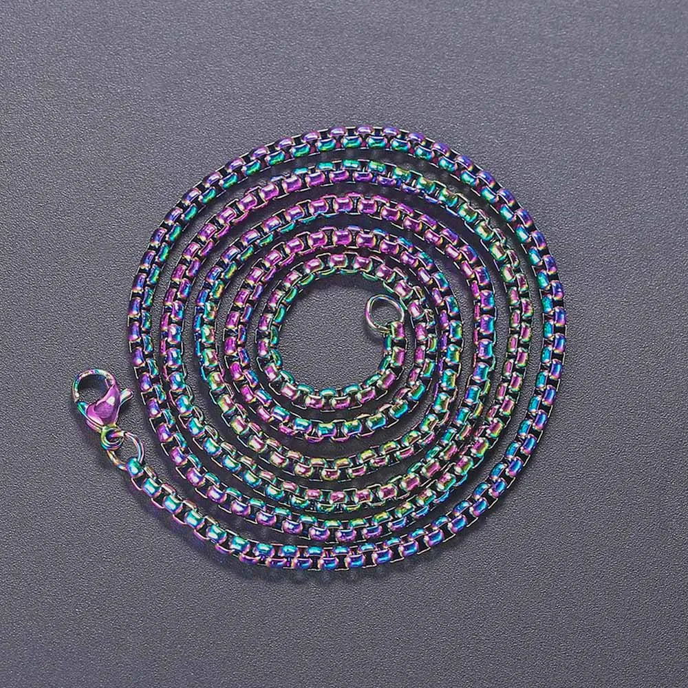 Box Chain Necklace Stainless Steel 3MM
