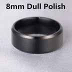 4-8mm Dull Polish Silver Color Titanium Ring For Men and Women Personalized Ring Customize Engraved