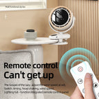 Circulating Clip Fan 4000 mAh Large Capacity Rechargeable Mini Desktop Fan With Remote Control Table Fan With Night