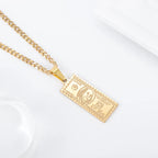 Stainless Steel Zeus Thunder Necklace Lightning Charm for Men and Women Hip Hop Trend Street Party Cool Jewelry
