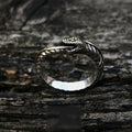 Carved Ouroboros Snake Ring — Gold
