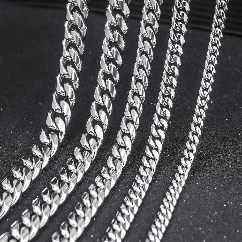 Cuban Steel Chain 316L Rock Punk Style 8MM