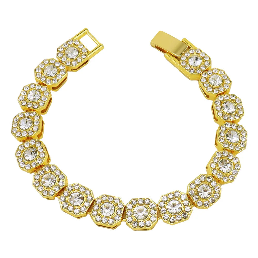 Tennis Steel Bracelet 13MM Wide Full Zircon