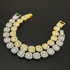 Tennis Steel Bracelet 13MM Wide Full Zircon