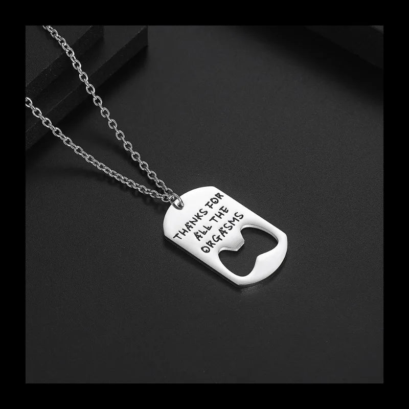 Bone Sweater Pendant — Stainless Steel