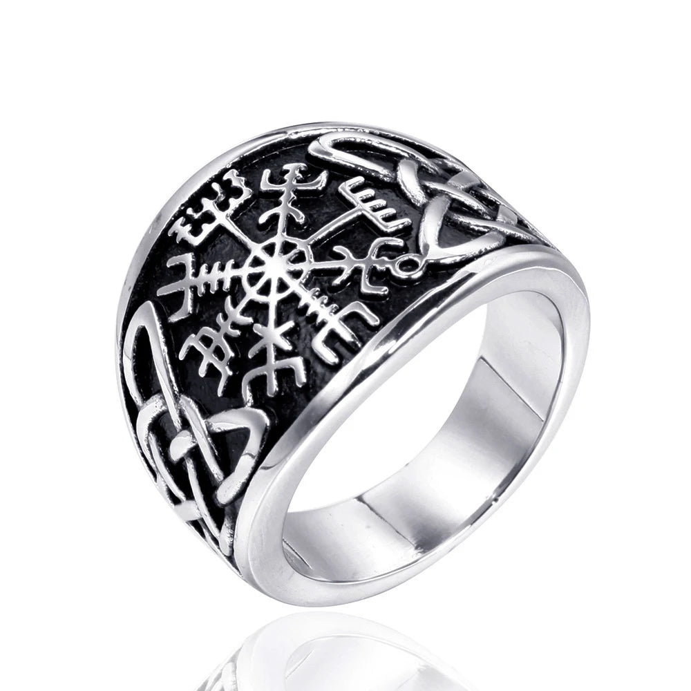 Viking Compass Odin Ring — Gold-Tone Stainless Steel