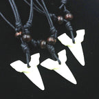 Imitation Yak Bone Shark Tooth Necklace Cool Men Women's Jewelry White Teeth Amulet Pendant Gifts