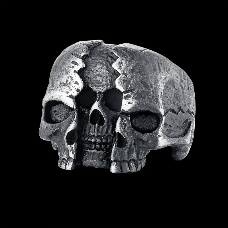 Hip-Hop Men's Biker Rings Head Evil Skull Ring Gothic Punk Rock Biker Jewelry Accessories Wholesale