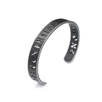 Viking Runes Cuff Bracelet — Stainless Steel