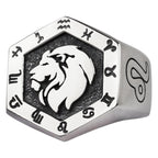 925 Sterling Silver Zodiac Sign Ring for Men Adjustable Aries Minimalist Personalized Gift for Boyfriend