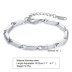 Gold Bar Link Chain Bracelet — Stainless Steel