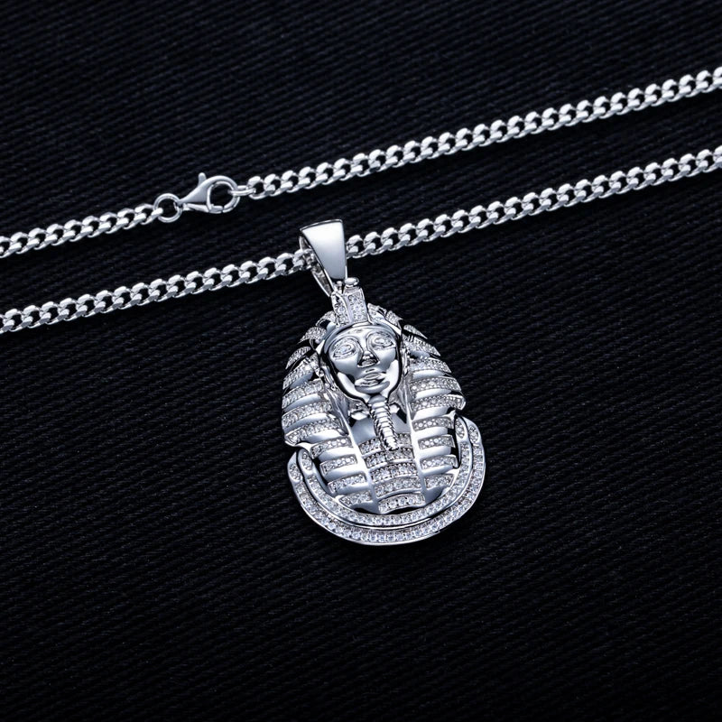 Iced Out Pharaoh Pendant — 925 Silver