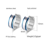 Minimal Circle Huggie Hoop Earrings — Stainless Steel