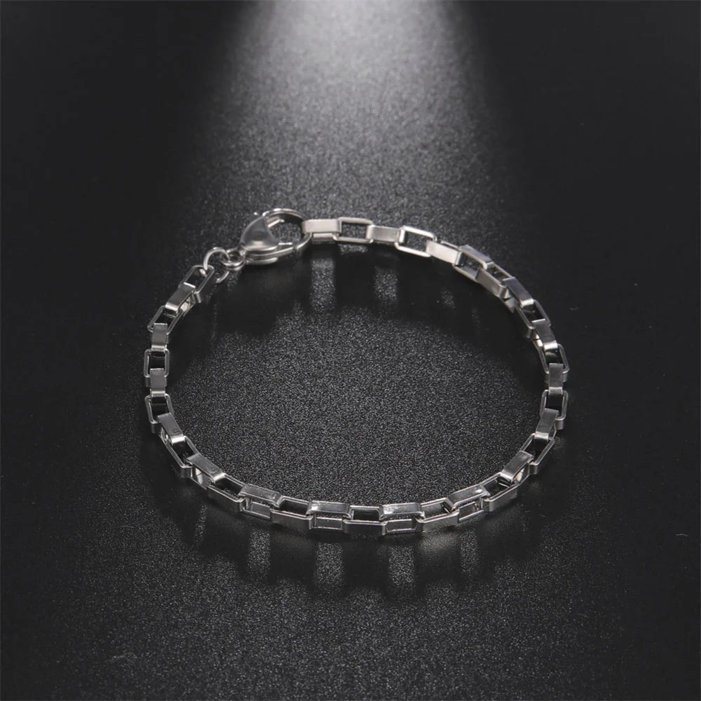 Paperclip Cable Chain Bracelet — Stainless Steel