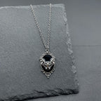 Y2k Black Series Cross And Bat Pendants Unisex Necklace Stainless Steel Chain Jewelry for Men And Women