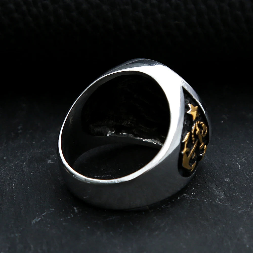 Vintage Anchor Stainless Steel Ring