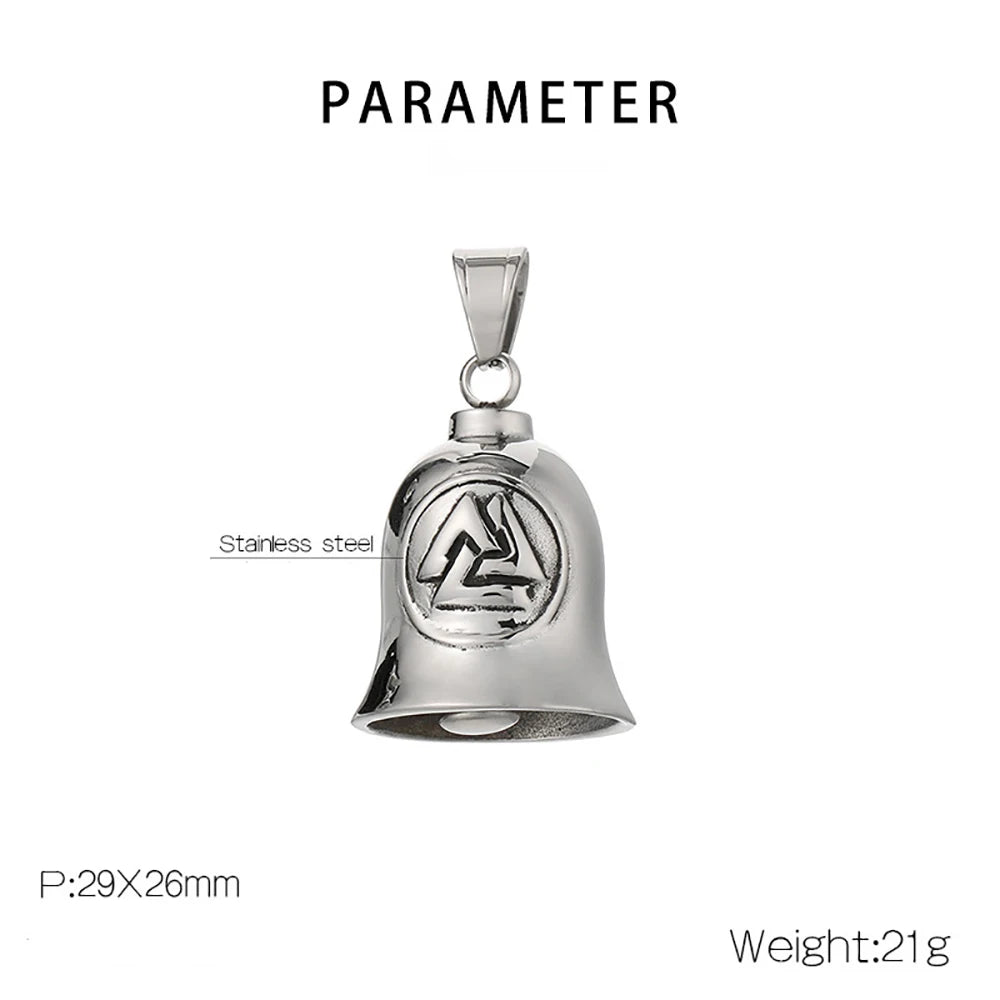 Guardian Angel Wings Bell Necklace — Stainless Steel