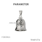 Guardian Angel Wings Bell Necklace — Stainless Steel