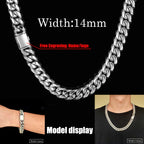 Black Cuban Chain Stainless Steel 8/10/12/14MM