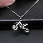 Motorcycle Pendant Necklace — Silver 22x17mm