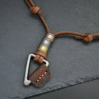 Leather Triangle Rope Chain Necklace — Zinc Alloy