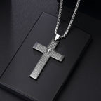 Cross Pendant Necklace — Stainless Steel