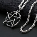 Gothic Steel Pendant Vintage Pentagram Punk