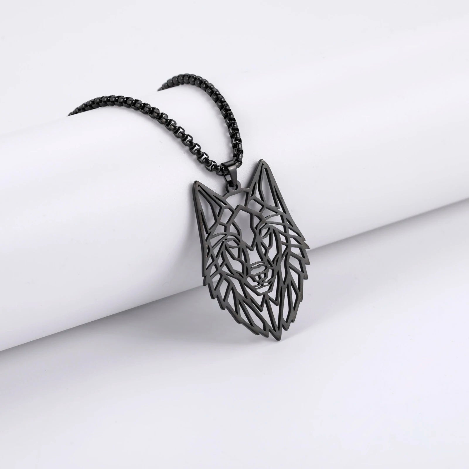 My shape Wolf Necklace for Men Women Stainless Steel Necklaces Men's chain Fashion Animal Male Necklace Punk Jewelry