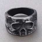 Half Face Skull Ring — Punk Gothic Vintage