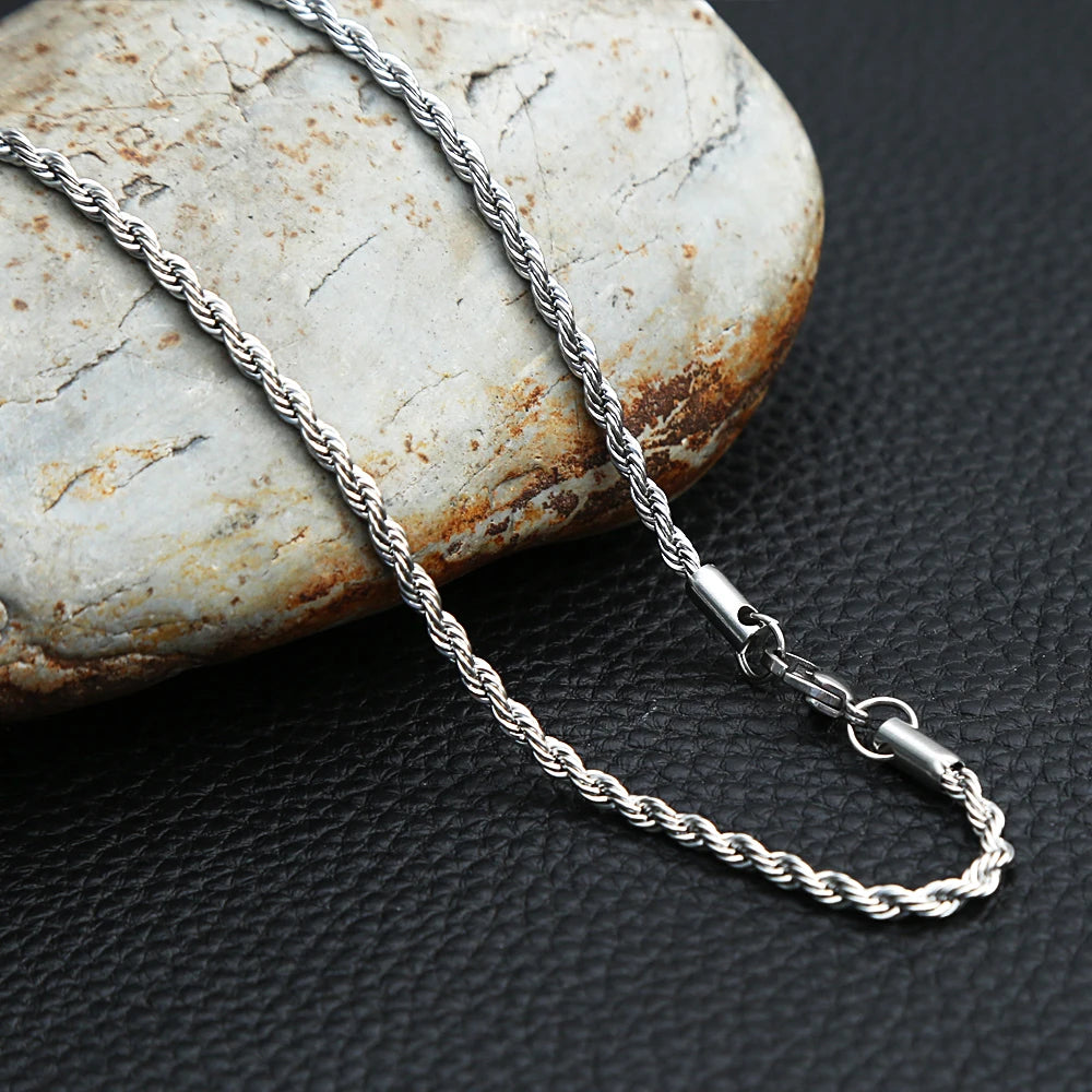 Lobster Gold Pendant 3MM Rolo 316L Gold/steel
