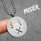 Get Rich Tag Pendant Necklace Stainless Steel