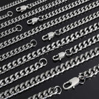 Wholesale 4/5/6/7/8MM Stainless Steel Cuban Link Chain Fashion Gold Plated Cuban Necklace Hip Hop Jewelry Men Women