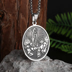 Our Lady of Guadalupe Medal Pendant Stainless Steel Virgin Mary Necklace Women\\'s Prayer Jewelry Catholic Gift