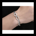 Splicing Bar Bracelet — Stainless Steel