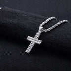 Iced Out Cross Pendant — 925 Silver