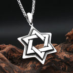 Star Steel Pendant Punk Vintage David Biker Six