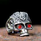 Men's Calvarium Skull hand Ring Gothic 316L Stainless Steel Biker Anel Motorcycle Band jewellery Gift free shipping