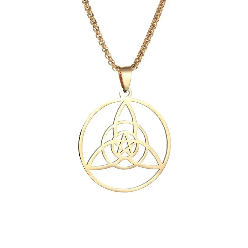 Celtic Trinity Knot Pendant Necklace — Zinc Alloy