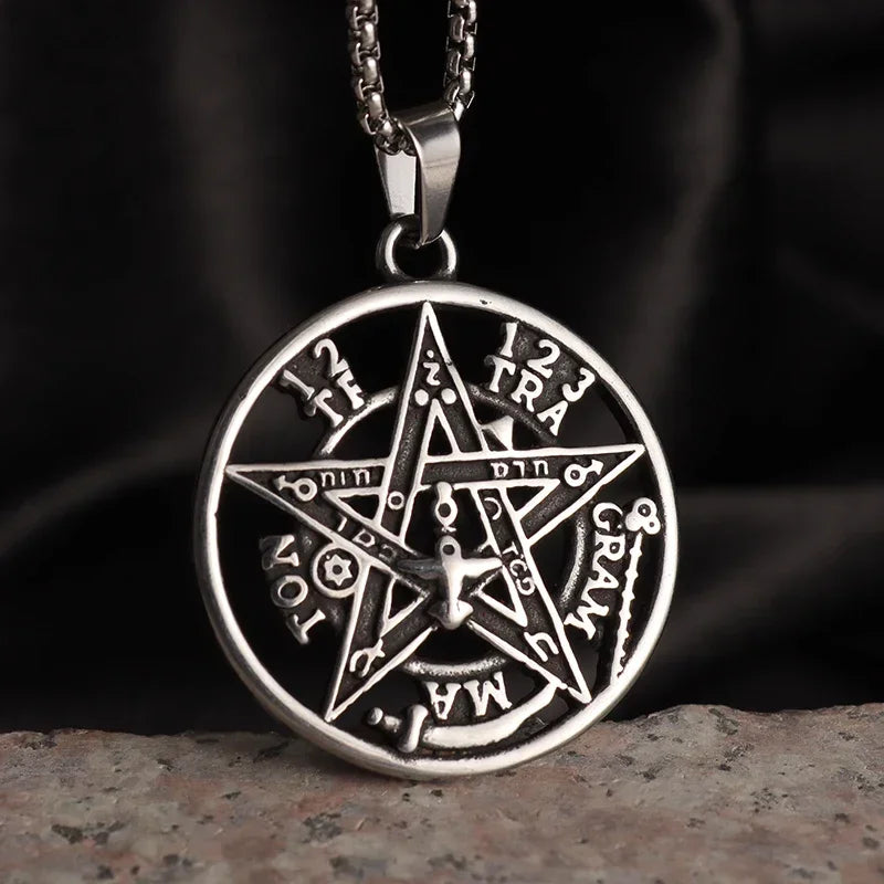 Witchcraft Pentagram Pendant Necklace — Stainless Steel