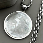 Moon Gold Pendant Natural Shell Witch Ball Spell