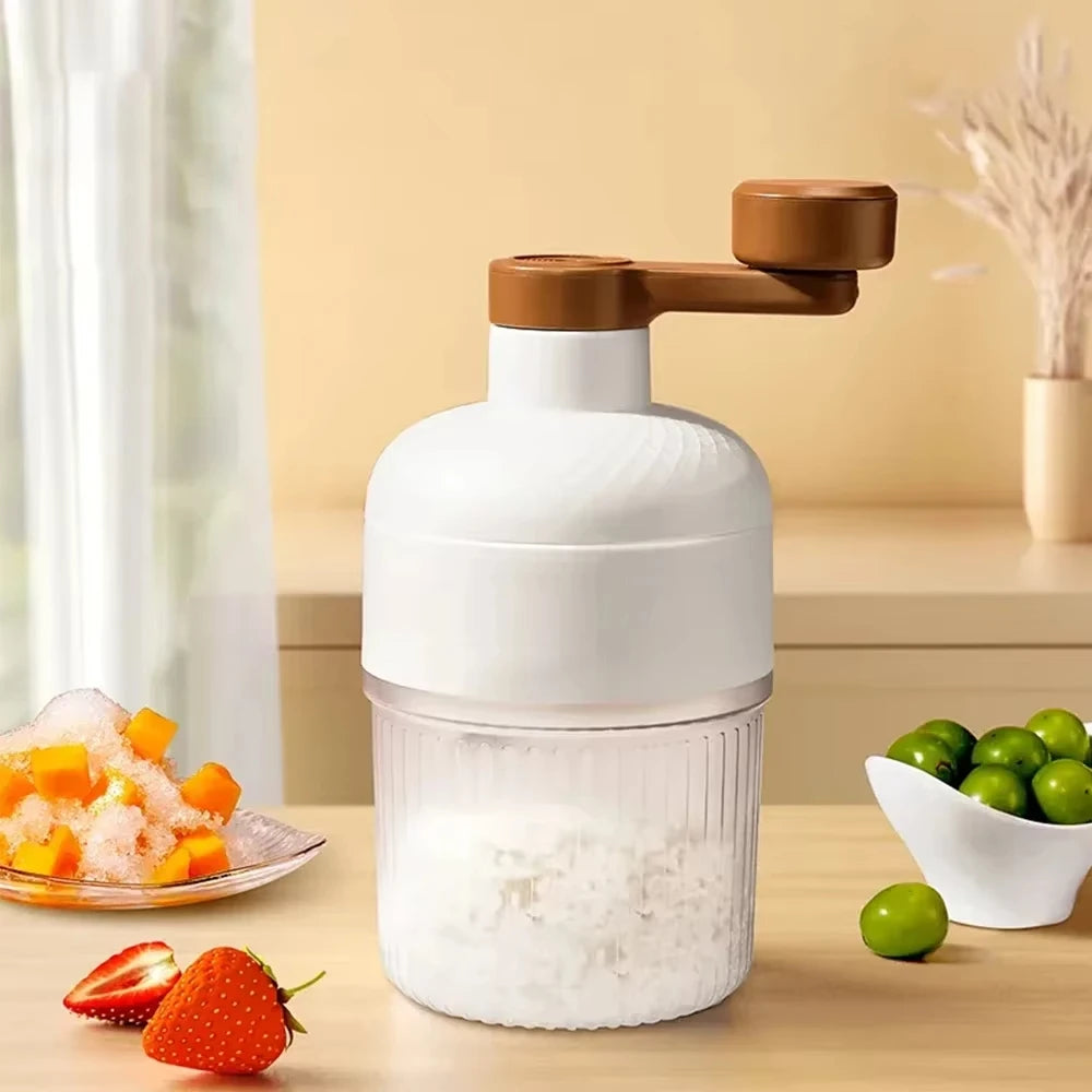Manual Shaved Ice Maker Machine Set With Ice Trays Ideal for Making Snowcones and Slushy Household Portable Small Hail