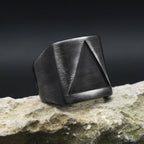 Valknut Steel Ring Vintage Triangle Punk Party
