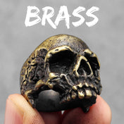Copper Skull Ring — Stainless Steel